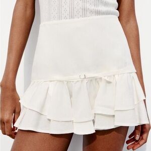 Zara Ruffle Mini Skirt, Size XS